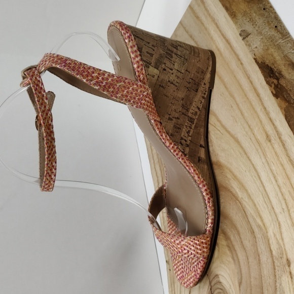Lc Lauren Conrad Limestone Cora Wedges, Light Orange/Pink Size 9.5 - Picture 8 of 12